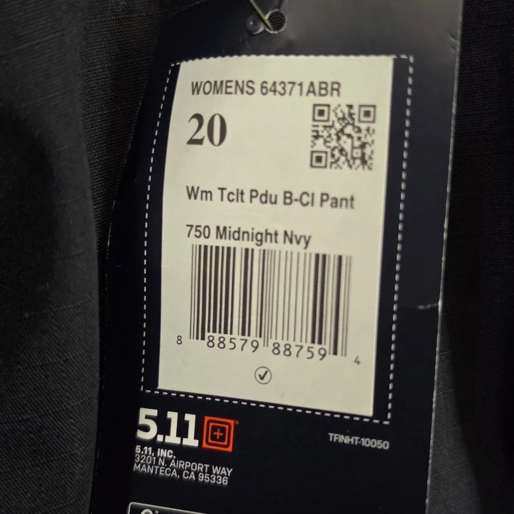 5.11 Tactical PDU B-Cl Pant‎ Womens 20 Midnight Navy Taclite Ripstop 64371ABR